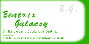 beatrix gulacsy business card